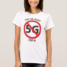 Salvar o planeta, pare o t-shirt 5G
