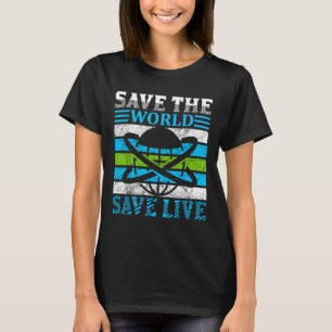Camiseta Salvar o planeta Terra Proteção Ambiental