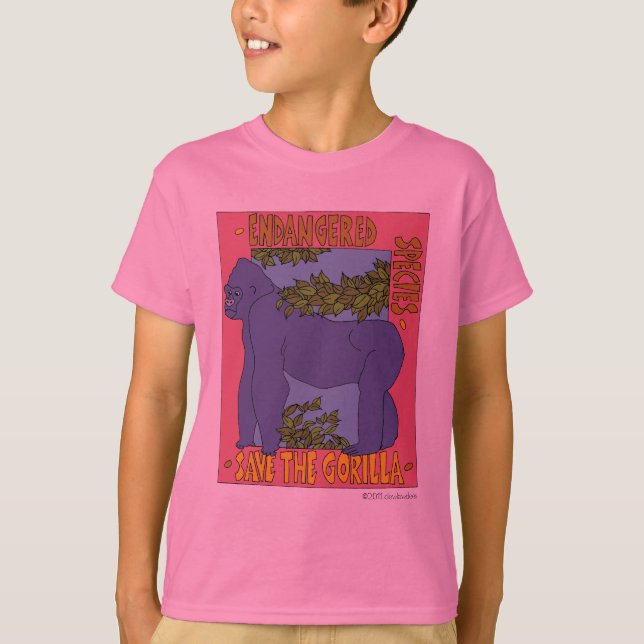 Camiseta Salvar o T do gorila (Frente)