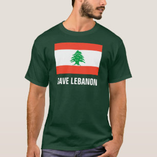Camiseta Salvar o t-shirt de Líbano Forest Green