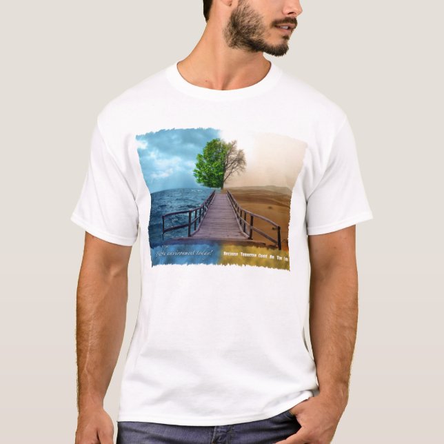 Camiseta Salvar o t-shirt do ambiente (Frente)