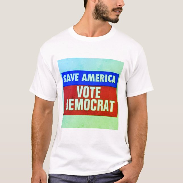 Camiseta Salvar o voto Democrata de América (Frente)