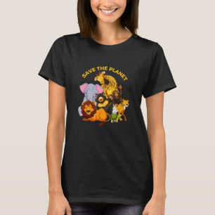 Camiseta Salvar Os Animais Do Planeta