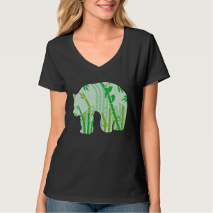 Camiseta Salvar os Bambus das Pandas Silhueta de um Urso Pa