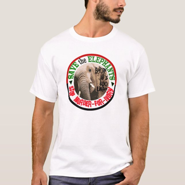 CAMISETA SALVAR OS ELEFANTES (Frente)