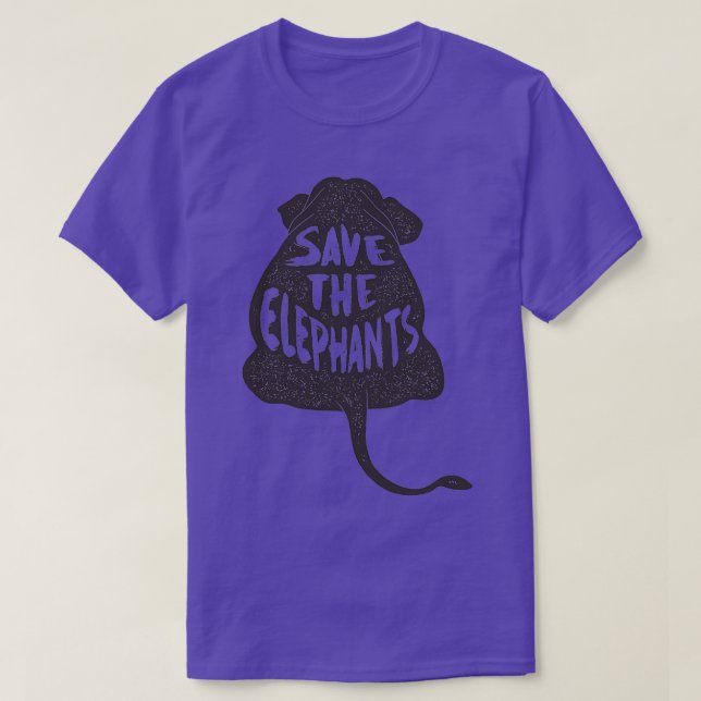 Camiseta Salvar os elefantes 4 (Frente do Design)