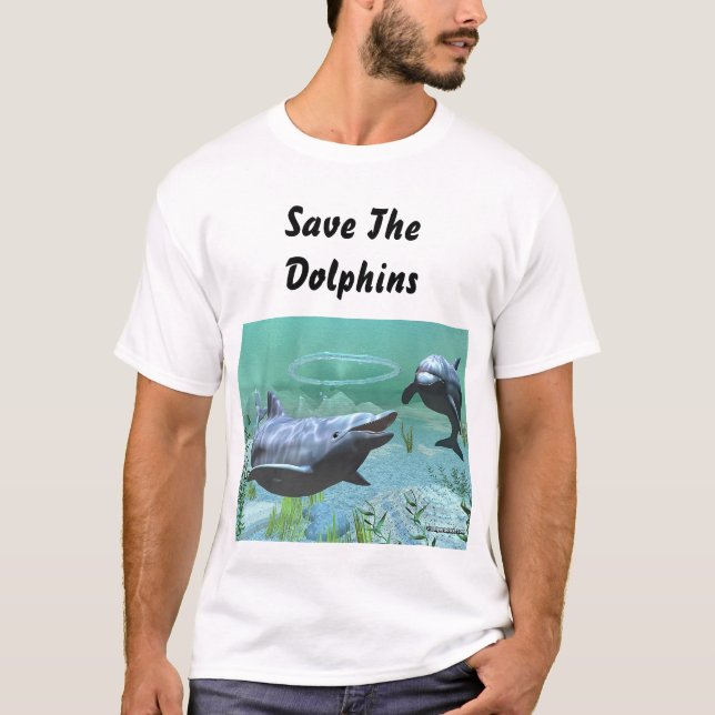 Camiseta salvar os golfinhos (Frente)