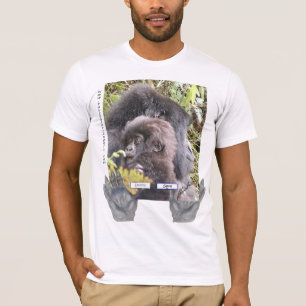 Camiseta Salvar os gorila de montanha (o design da parte