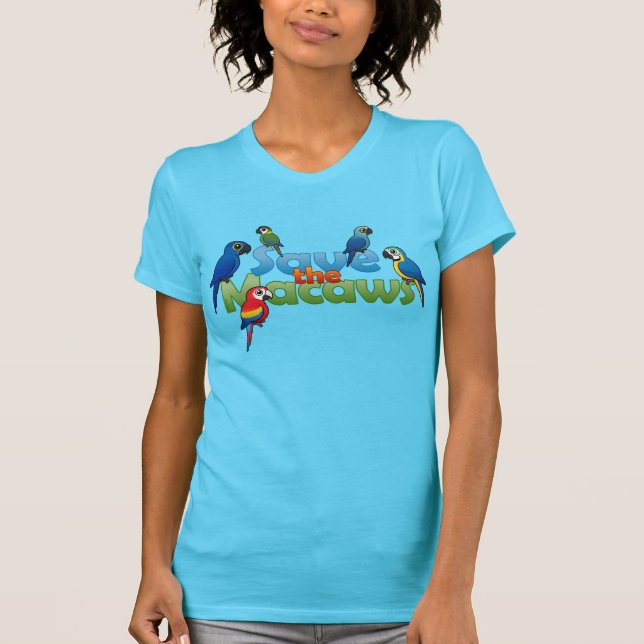 Camiseta Salvar os Macaws (Frente)