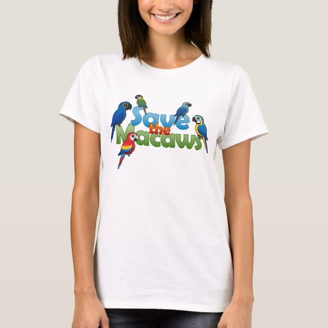 Camiseta Salvar os Macaws (Frente)