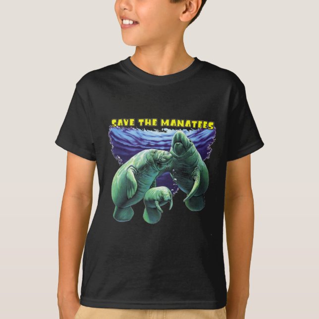 Camiseta Salvar os peixes-boi (Frente)