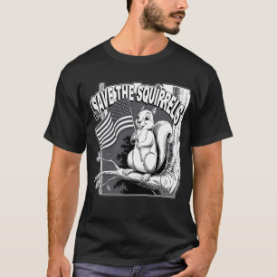 Camiseta SALVAR OS SQUIRRELS E deixar os animais de companh