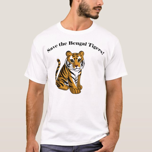 Camiseta Salvar os tigres de Bengal! (Frente)