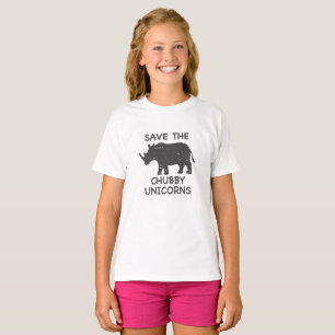 Camiseta Salvar os unicórnios chubby - Escolher cor de pla