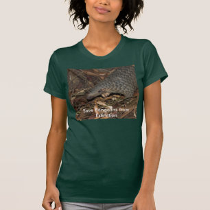 Camiseta Salvar Pangolins das mulheres do t-shirt da