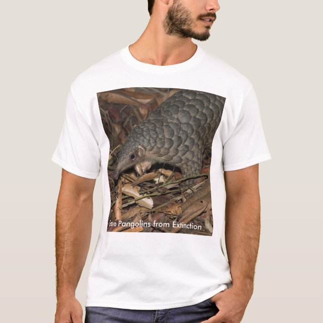 Camiseta Salvar Pangolins do t-shirt da extinção (Frente)