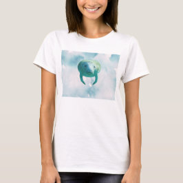 Camiseta Salvar peixes-boi Arte em Aquarela de Peixe-boi