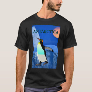 Camiseta Salvar Pinguim Imperador da Antártica Geleira Lua