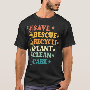 Camiseta Salvar Planeta Resgatar Animais Reciclar