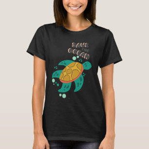 Camiseta Salvar plástico de tartaruga livre do Oceano
