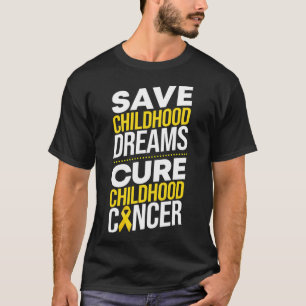 Camiseta Salvar Sonhos de Infância Curar Fita de Cancer de 