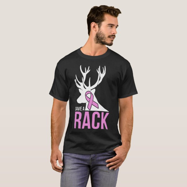Camiseta salvar t-shirt de um cancer da cremalheira (Frente Completa)