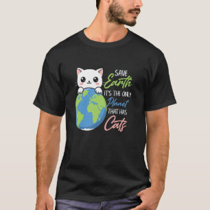 Camiseta Salvar Terra O Único Planeta Tem Gato - Terra Engr
