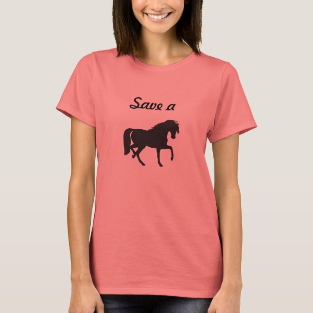 Camiseta Salvar um Cavalo... (Frente)