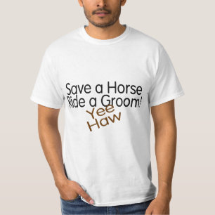 Camiseta Salvar um passeio do cavalo um noivo