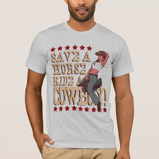 Camiseta Salvar um passeio do cavalo um vaqueiro