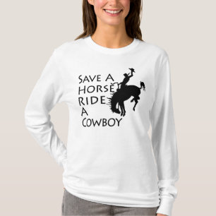 Camiseta Salvar um passeio do cavalo um vaqueiro
