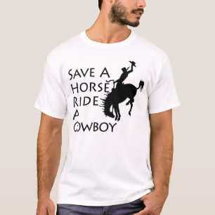 Camiseta Salvar um passeio do cavalo um vaqueiro