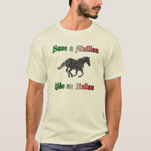 Camiseta Salvar um passeio do garanhão um t-shirt italiano