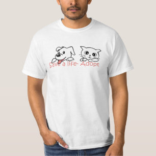 Camiseta salvar uma adoção de vida