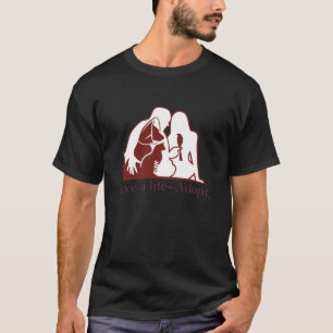 Camiseta salvar uma vida - adotar