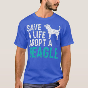Camiseta Salvar uma vida adotar um cão salvador Beagle Dog
