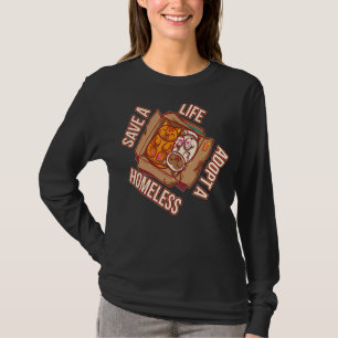 Camiseta Salvar Uma Vida Adotar Um Sem-Abrigo