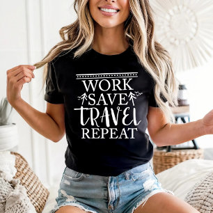 Camiseta Salvar viagem de repetição do trabalho
