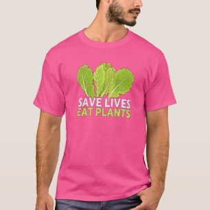 Camiseta Salvar Vidas Comer Plantas Proteção Animal