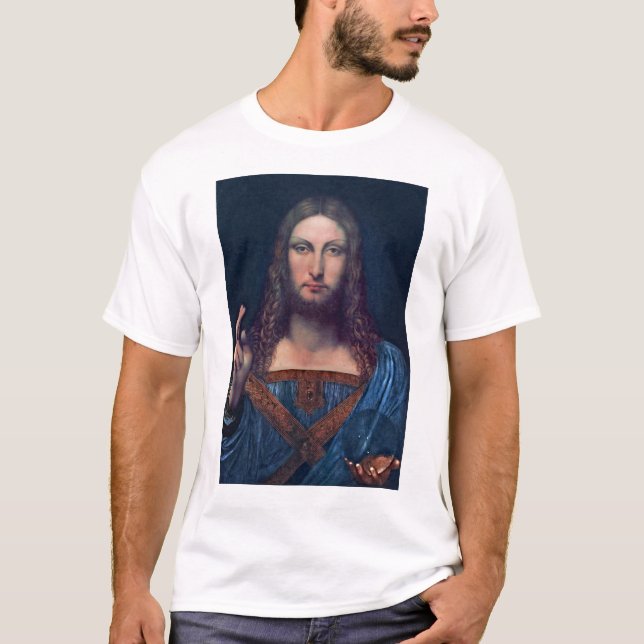 Camiseta Salvator Mundi por Leonardo da Vinci (Frente)