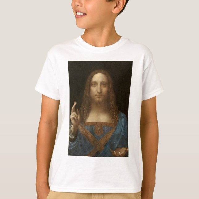 Camiseta Salvator Mundi (Salvador do Mundo) (da Vinci) (Frente)