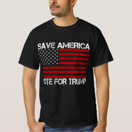 Camiseta Salve a América a votar em Trump