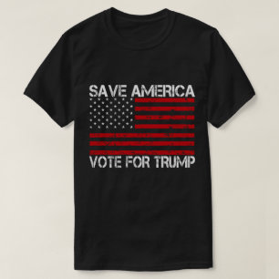 Camiseta Salve a América a votar em Trump