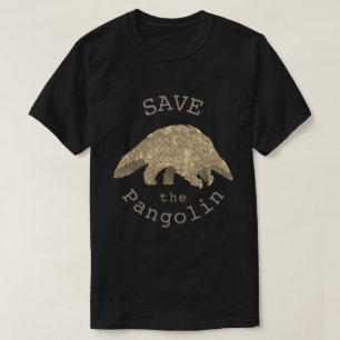 Camiseta Salve a Arte do Animal Espécie Ameaçada Pangolim