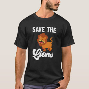 Camiseta Salve A Aventura Do Leão Safari Da Vida Selvagem