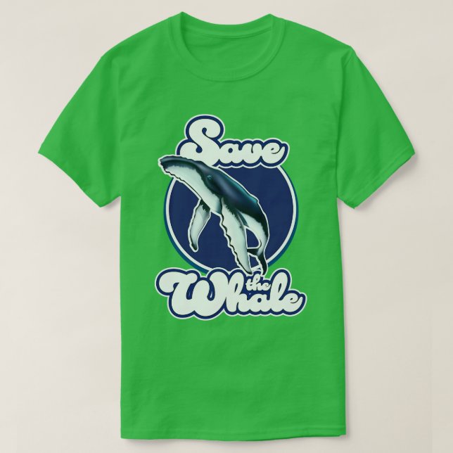Camiseta Salve a baleia (Frente do Design)