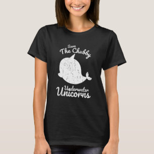 Camiseta Salve a baleia de unicórnios submarinos chubby