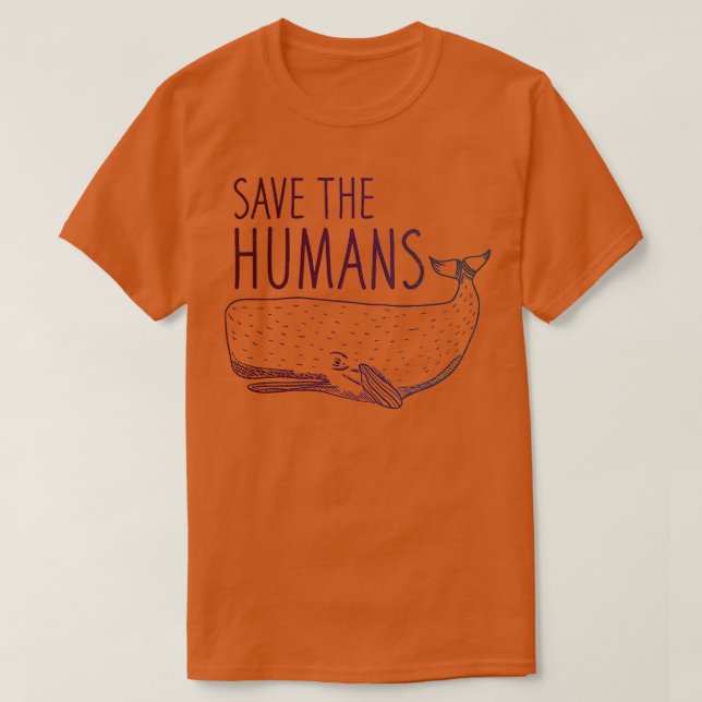 Camiseta Salve a baleia humana (Frente do Design)