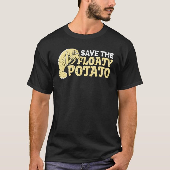 Camiseta Salve a batata flutuante Manatee gordinha animal f (Frente)