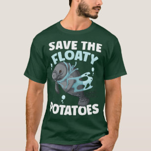 Camiseta Salve A Batatas Flutuantes Manateando Resgate Mari